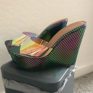 Mermaid platform wedges
